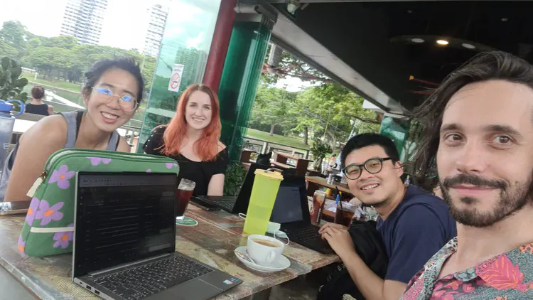 2022 - Singapore, Outdoor work sesh (An Shu, Stephanie, Max and Dom)